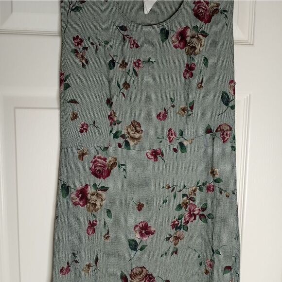 En Focus Studio 18 Sleeveless Floral&Houndstooth Print Women's Maxi Dress - Picture 11 of 11